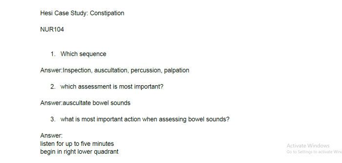 Hesi nurse assessment