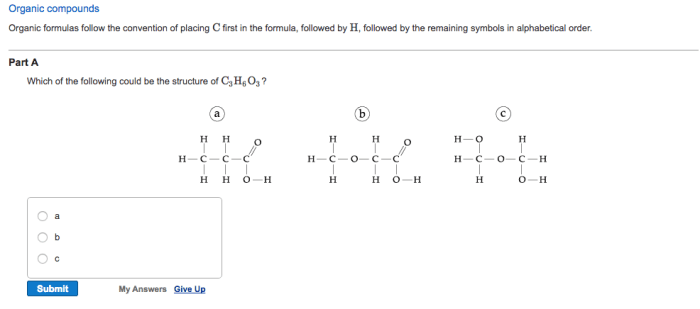 Which of the following could be the structure of c3h6o3