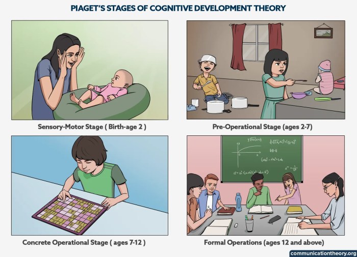 Piaget's theory of cognitive development questions