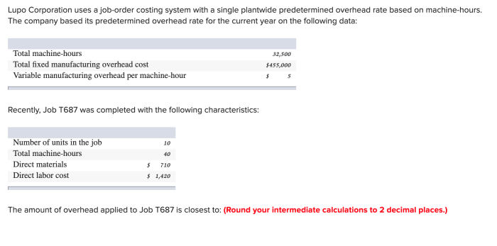 Lupo corporation uses a job order costing system